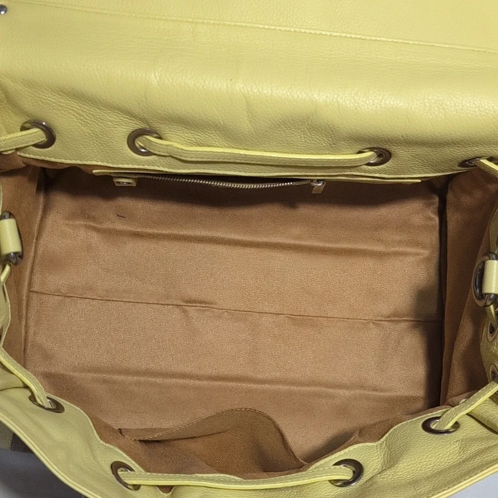Jimmy Choo Rosalie Color Block  Yellow and Taupe 2 Way Satchel - RARE🔥🔥